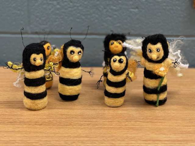 Needle Felting Bees
